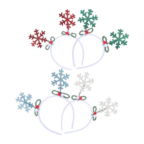 SOIMISS 4 Stück Teiliges Weihnachts Haarreif mit Glitzer Schneeflocken Leichter Bequemer Kopfschmuck für Weihnachts und Winterpartys Festliches Accessoire für Weihnachten und Neujahr SOIMISS 4 Stück Teiliges Weihnachts Haarreif mit Glitzer Schneeflocken Leichter Bequemer Kopfschmuck für Weihnachts und Winterpartys Festliches Accessoire für Weihnachten und Neujahr von SOIMISS