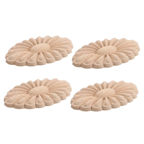 SOIMISS 4 Stück Unbehandelte Holzblumen Applikationen Form Dekorative Holzstücke für Möbel Schrank Tür Kommode und Bett Diy Bastelprojekte SOIMISS 4 Stück Unbehandelte Holzblumen Applikationen Form Dekorative Holzstücke für Möbel Schrank Tür Kommode und Bett Diy Bastelprojekte von SOIMISS