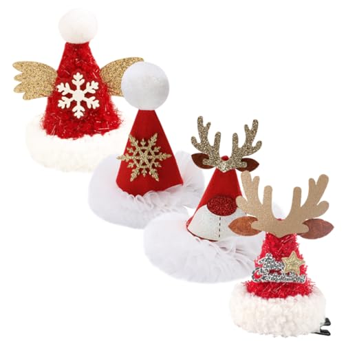 SOIMISS 4 Stück Weihnachtliche Haarnadeln Teiliges Glitzernde Xmas Haarspangen aus Festlicher Kopfschmuck für Frauen für Weihnachtsfeier und Karnevalspartys von SOIMISS