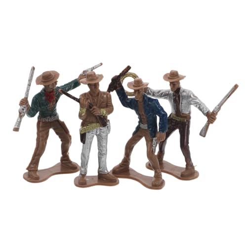 SOIMISS 4 Stück Western-Cowboy-Modell Western-Cowboy- Westliche Tischdekoration Figur Im Western-Stil Cowboy-Dekorationen Partydekorationen Im Western-Stil Plastik von SOIMISS