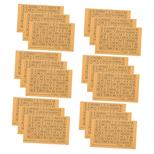 SOIMISS 40 Blatt Euro Challenge Spardosen Aufkleber Diy Geldbox Sticker mit Zahlenetiketten für Einfache Sparziele und Kreative Geldverwaltung für Geburtstage und Feiertage von SOIMISS