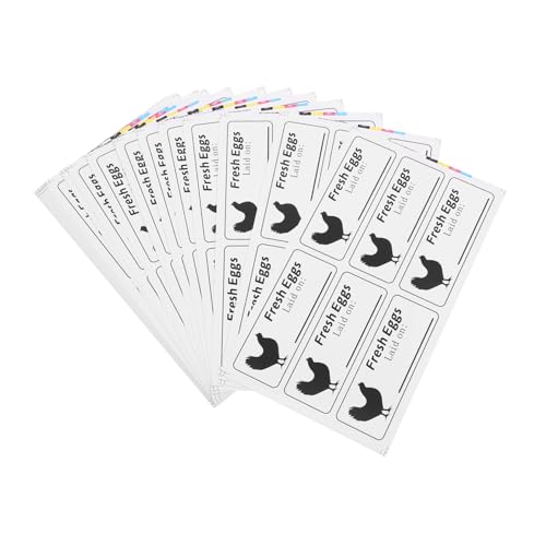 SOIMISS 40 Blatt Selbstklebende Handgeschriebene Eier datumsaufkleber Für Frische Bauernhof eier Kartonetiketten Sicher Haftend Einfach Entfernt Ohne Rückstände von SOIMISS