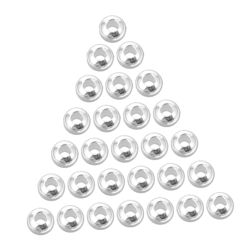 SOIMISS 40 Stück DIY Schmuckperlen Silber Spacer Perlen Großloch für Armbänder Halsketten Bastelperlen Auffädeln Zubehör für Schmuckherstellung SOIMISS 40 Stück DIY Schmuckperlen Silber Spacer Perlen Großloch für Armbänder Halsketten Bastelperlen Auffädeln Zubehör für Schmuckherstellung von SOIMISS