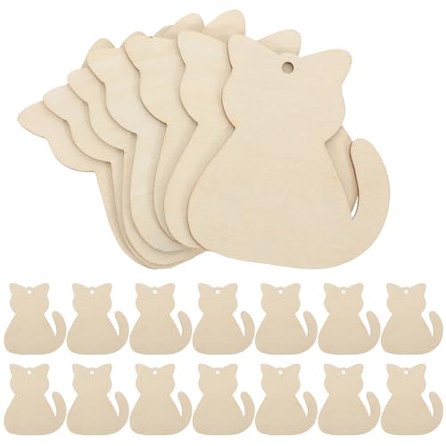SOIMISS 40 Stück Holzkatzendekoration katzenförmig Katzenmotiv Thema Unvollendeter Katzenausschnitt Scheiben Hallo Chip leere Ornamente zum Basteln DIY-Tiere aus Holz DIY Katzenausschnitte SOIMISS 40 Stück Holzkatzendekoration katzenförmig Katzenmotiv Thema Unvollendeter Katzenausschnitt Scheiben Hallo Chip leere Ornamente zum Basteln DIY-Tiere aus Holz DIY Katzenausschnitte von SOIMISS