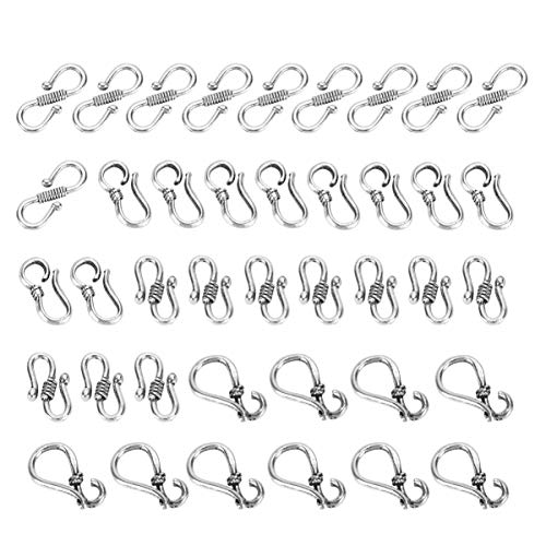 SOIMISS 40 Stück S Haken Verschlüsse Antik Silber Schmuckverbinder für Armbänder Verschiedene Stile für DIY Schmuckherstellung von SOIMISS