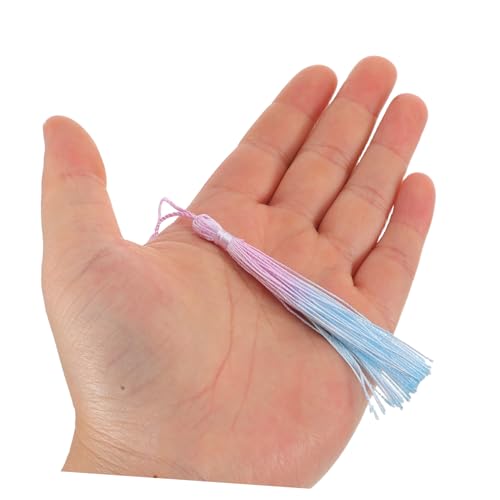 SOIMISS 40 Stück Teiliges Mini Farbverlauf Lesezeichen Anhänger für DIY Bastelprojekte Kleine Schlüsselanhänger Quaste Dekoration Charmante Buchseitenmarkierung von SOIMISS