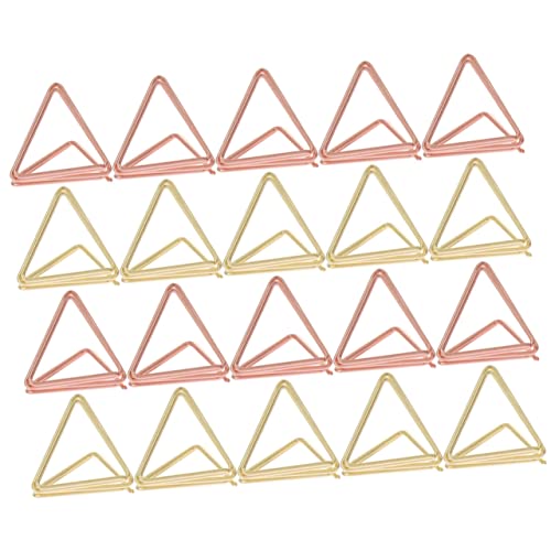 SOIMISS 40 Stück Tischkartenhalter aus Dreieckige Foto und Memo Clips Gold und Roségold für Hochzeiten Partys und Bürodekorationen von SOIMISS