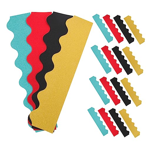 SOIMISS 40 Stück Wellenförmiger Glitzer Bulletin Board Border Teiliges in Blau Grün Rot und Gold Abnehmbarer für Klassenzimmer und Wohnungsdekoration SOIMISS 40 Stück Wellenförmiger Glitzer Bulletin Board Border Teiliges in Blau Grün Rot und Gold Abnehmbarer für Klassenzimmer und Wohnungsdekoration von SOIMISS