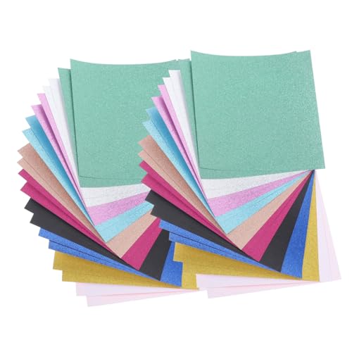 SOIMISS 40Blätter Glitzerndes Bastelpapier Farbiges Kartonpapier für DIY Kunstprojekte Einladungskarten Grußkarten Scrapbooking Farben von SOIMISS