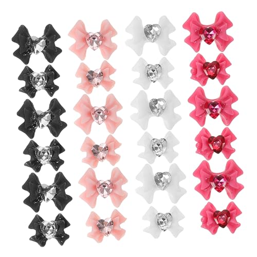 SOIMISS 40Stücke Schleifen Nagelanhänger DIY Nagelkunst Schmuck Maniküre Zubehör für Kreative Designs für Halloween Weihnachten und Geburtstage von SOIMISS