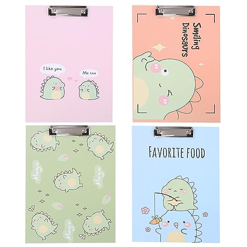 SOIMISS 4Stücke Cartoon Clipboard Multifunktionale Papierhalter für Schule und Büro Stabil und Bruchsicher für Lehrer Studenten und Büroangestellte Blau Grün Orange von SOIMISS