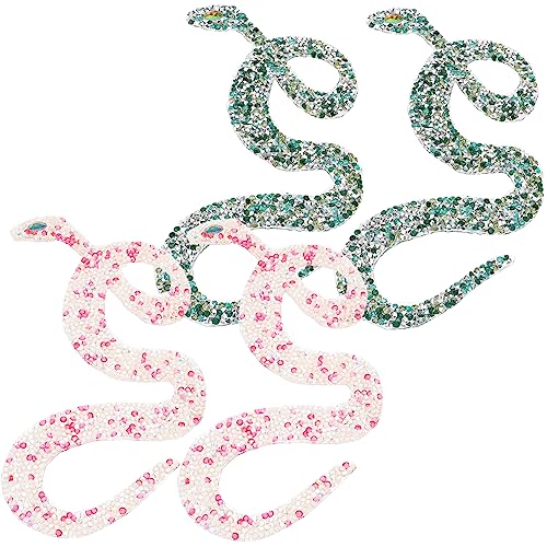 SOIMISS 4Stücke Schlangenförmige Applikationen mit Strass DIY Kleidungs Patches für Kreative Handwerksprojekte für Reparaturen und Dekoration von Kleidung und Taschen SOIMISS 4Stücke Schlangenförmige Applikationen mit Strass DIY Kleidungs Patches für Kreative Handwerksprojekte für Reparaturen und Dekoration von Kleidung und Taschen von SOIMISS