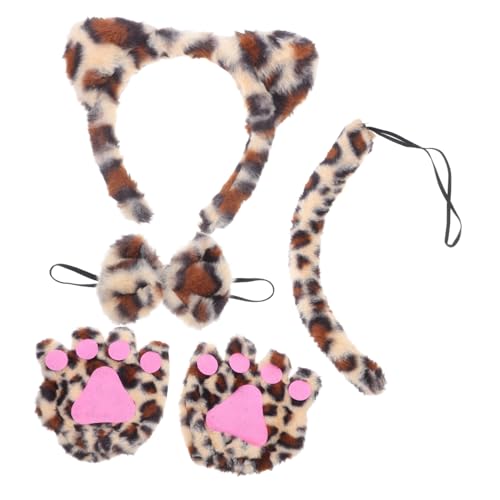 SOIMISS 4pcs Kids Kids Leopard Ohrstirnband Kostüm Set Weiche Plüsch Animal Cosplay Kosplay Kleid Für Partys Halloween Bühnenaufführungen SOIMISS 4pcs Kids Kids Leopard Ohrstirnband Kostüm Set Weiche Plüsch Animal Cosplay Kosplay Kleid Für Partys Halloween Bühnenaufführungen von SOIMISS