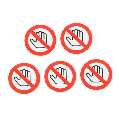 SOIMISS 5 Blätter Do Not Touch Warnschild Aufkleber Sicherheitszeichen für Maschinen Selbstklebende Warnhinweise und Auffällige Designs für Gefährliche Bereiche von SOIMISS