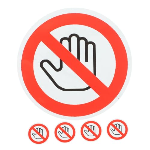 SOIMISS 5 Blätter Selbstklebende Warnaufkleber Nicht Berühren Robuste Sicherheitsmarkierungen für Gefährliche Geräte für Maschinen und Empfindliche Bereiche von SOIMISS