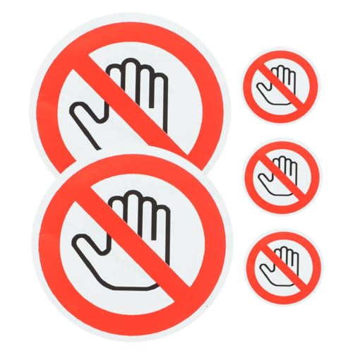 SOIMISS 5 Blätter Sicherheitsaufkleber Nicht Berühren Warnschild für Maschinen Selbstklebend für Werkstätten und Gefährliche Bereiche von SOIMISS