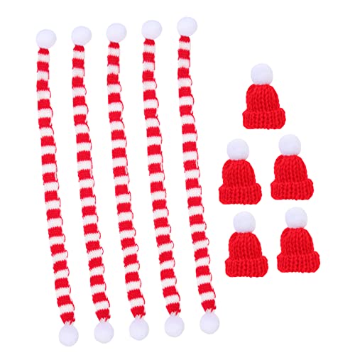 SOIMISS 5 Sätze Mini Weihnachtsmützen und Schals aus Dekorative Flaschenhüllen für Weinflaschen Festliche Weihnachtsdeko Rot Weiß für Tisch und Heimdekoration SOIMISS 5 Sätze Mini Weihnachtsmützen und Schals aus Dekorative Flaschenhüllen für Weinflaschen Festliche Weihnachtsdeko Rot Weiß für Tisch und Heimdekoration von SOIMISS