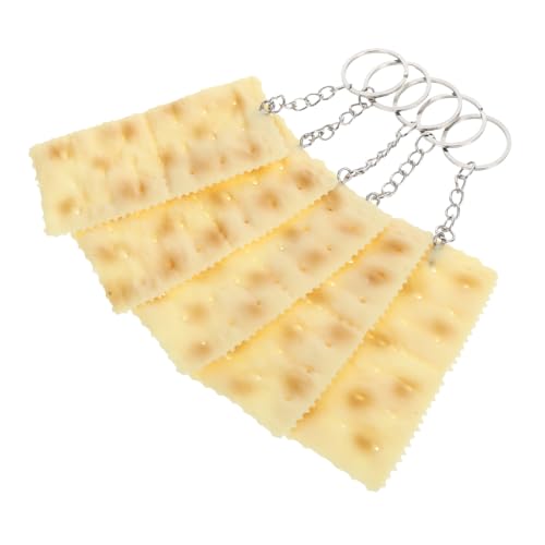 SOIMISS 5 Stück Anhänger Gefälschter Lebensmittel Schlüsselring Künstliche Soda Cracker Schlüsselanhänger Tasche Schlüsselhalter Realistischer Lebensmittel Schlüsselring Lebensechter Soda von SOIMISS