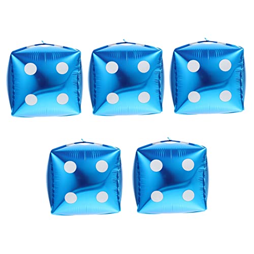 SOIMISS 5 Stück Ballon Aus Aluminiumfolie Rosa Geformt Aluminiumfolienballons Die Party Quadratische Ballons Masse Dekoration Und Würfelballon Für Ö Blue von SOIMISS