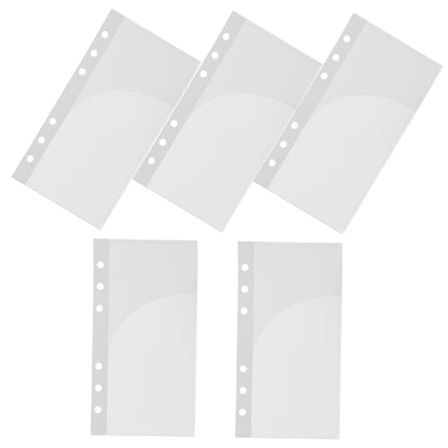 SOIMISS 5 Stück Budget Binder Einsätze Teiliges mit Transparenten Taschen für Dokumente Karten und Notizen Wiederverwendbare Ordner Zubehör für Zuhause Büro und Reisen von SOIMISS