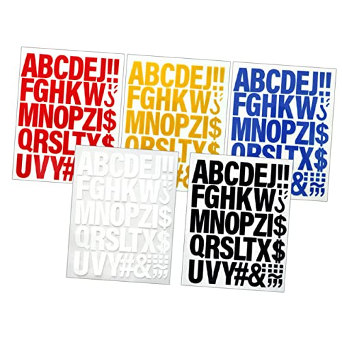 SOIMISS 5 Stück Bügelbuchstaben für DIY Kleidung Aufbügelbare Buchstaben für Reparaturen und Kreative Gestaltungen Vielseitig Einsetzbar für Textilien Taschen und Mehr Gelb Weiß Blau Rot von SOIMISS