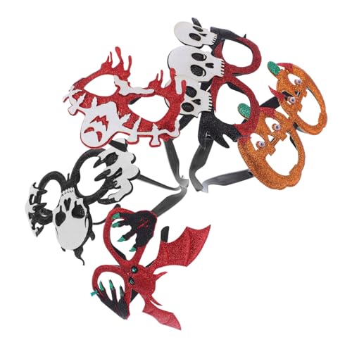 SOIMISS 5 Stück Halloween dekorative Brille Cosplay-Sonnenbrille Gruselige Brille Schädel -Cosplay -Brille Glitzer -Cosplay -Brille Cosplay-Brillen Kürbiskostümgläser das Haustier von SOIMISS