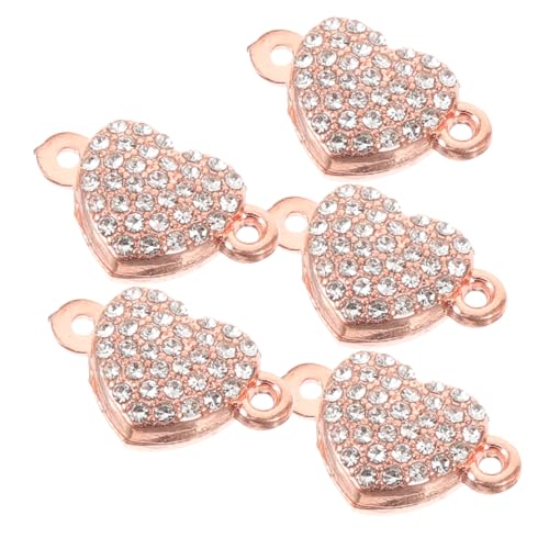 SOIMISS 5 Stück Herzförmige Magnetverschlüsse aus Metall für Schmuck DIY Glänzende Rosa Gold Armband und Halskettenverbinder Einfaches Einhändig Schließen für Basteln und Reparatur SOIMISS 5 Stück Herzförmige Magnetverschlüsse aus Metall für Schmuck DIY Glänzende Rosa Gold Armband und Halskettenverbinder Einfaches Einhändig Schließen für Basteln und Reparatur von SOIMISS