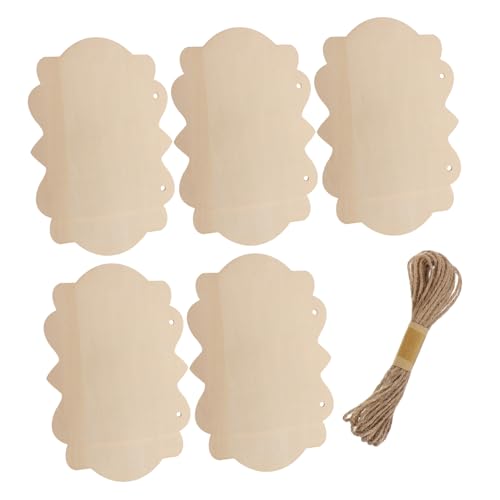 SOIMISS 5 Stück Holzschilder zum Basteln Naturbelassene Türschilder aus Basswood Groß mit Juteschnur zum Bemalen Gravieren und Dekorieren DIY Holztafeln für Wand Türdekoration SOIMISS 5 Stück Holzschilder zum Basteln Naturbelassene Türschilder aus Basswood Groß mit Juteschnur zum Bemalen Gravieren und Dekorieren DIY Holztafeln für Wand Türdekoration von SOIMISS
