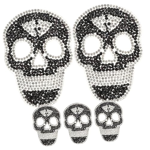 SOIMISS 5 Stück Hot-Bohr-Patch Schädelflecken -Stoff Nähflicken reparieren Stickereiflecken nähen Punk Flecken für Kleiderschädel Bügeleisen auf Glitzerschädel Aufkleber Schwarz SOIMISS 5 Stück Hot-Bohr-Patch Schädelflecken -Stoff Nähflicken reparieren Stickereiflecken nähen Punk Flecken für Kleiderschädel Bügeleisen auf Glitzerschädel Aufkleber Schwarz von SOIMISS