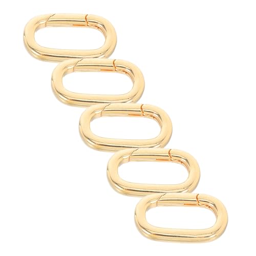SOIMISS 5 Stück Karabinerverschlüsse Kupfer Ovaler Schmuckverbinder mit Federmechanismus Langlebig und Vielseitig für Halsketten Armbänder Anhänger Diy Schmuckherstellung Goldfarben Groß SOIMISS 5 Stück Karabinerverschlüsse Kupfer Ovaler Schmuckverbinder mit Federmechanismus Langlebig und Vielseitig für Halsketten Armbänder Anhänger Diy Schmuckherstellung Goldfarben Groß von SOIMISS