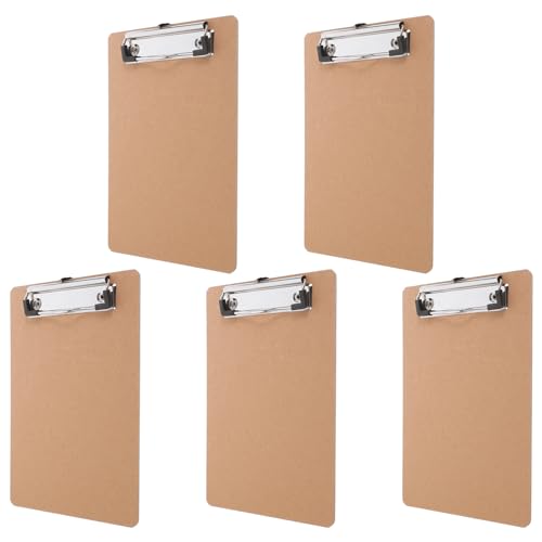 SOIMISS 5 Stück Mini Klemmbretter Tragbare Schreibunterstützung für Büro und Schule Vielseitige Clipboard für Dokumentenorganisation und Effizientes Arbeiten von SOIMISS