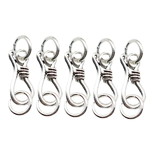 SOIMISS 5 Stück Silber S Verschluss Karabiner Verschlüsse für Schmuckherstellung für Halsketten Armbänder DIY Handgefertigte Schmuckverbinder von SOIMISS