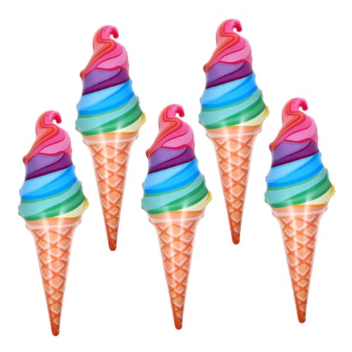 SOIMISS 5 Stück Teiliges Aufblasbare Eiscreme Ballons Realistische Eistüte für Partys Dekoration und Preise aus Langlebigem PVC für Geburtstagsfeiern und Events SOIMISS 5 Stück Teiliges Aufblasbare Eiscreme Ballons Realistische Eistüte für Partys Dekoration und Preise aus Langlebigem PVC für Geburtstagsfeiern und Events von SOIMISS