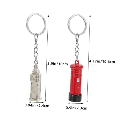 SOIMISS 5 Stück Teiliges Britisches Modell Schlüsselanhänger aus Robustem Legierungsanhänger Kreativer Schlüsselring und Stylischer Taschenanhänger Geeignet als Unisex für Autoschlüssel von SOIMISS