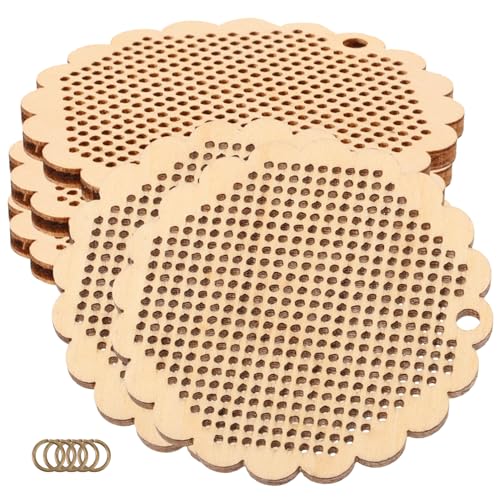 SOIMISS 5 Stück Teiliges DIY Kreuzstich Holzchips Runde Holzverzierungen zum Basteln Vielseitige Holzanhänger für Halsketten Lesezeichen und Dekorative Handarbeiten SOIMISS 5 Stück Teiliges DIY Kreuzstich Holzchips Runde Holzverzierungen zum Basteln Vielseitige Holzanhänger für Halsketten Lesezeichen und Dekorative Handarbeiten von SOIMISS
