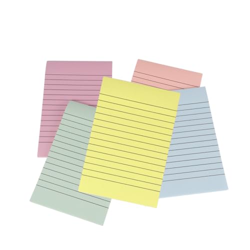 SOIMISS 5 Stück Teiliges Haftnotiz mit Bunten Streifen Selbstklebende Wiederverwendbare Memo Pads für Büro Schule Studenten für Schnelle Notizen und Erinnerungen von SOIMISS