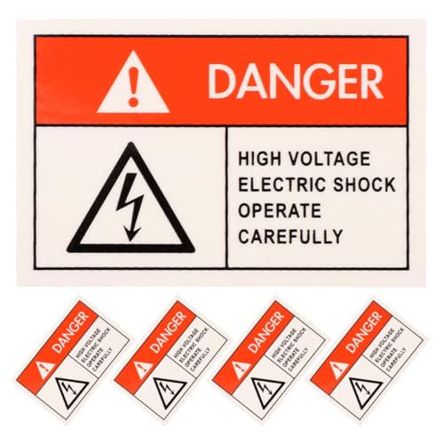 SOIMISS 5 Stück Teiliges Hochspannungs warnaufkleber Öl Wasserbeständig Selbstklebend Wiederablösbar Sicherheitsetiketten für Elektrische Geräte Geeignet für Industrie Büro und Zuhause SOIMISS 5 Stück Teiliges Hochspannungs warnaufkleber Öl Wasserbeständig Selbstklebend Wiederablösbar Sicherheitsetiketten für Elektrische Geräte Geeignet für Industrie Büro und Zuhause von SOIMISS