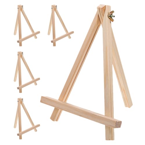 SOIMISS 5 Stück Teiliges Holzstaffelei Dreibein Holzständer für Kleine Leinwände Tischstaffelei für Bilder Fotos Dekoration Vielseitig Einsetzbar für Kunst Büro Hochzeit und Ausstellungen von SOIMISS