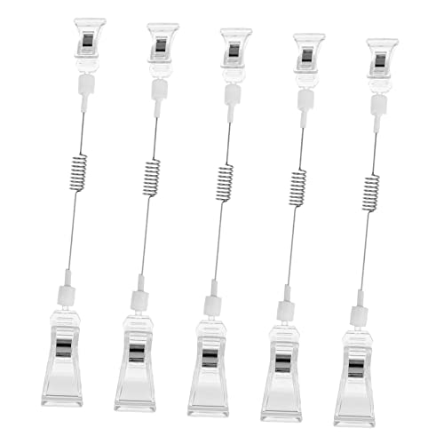 SOIMISS 5 Stück Teiliges Set Preisetikettenhalter Clip Dual Head Werbeclip für Preisschilder für Supermärkte Einzelhandel und Geschäftsausstellungen von SOIMISS