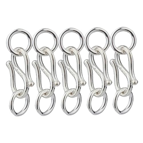 SOIMISS 5 Stück Teiliges Silberne S Haken Schmuckverschlüsse mit Löten Ringen für Schmuckherstellung für Armbänder und DIY Projekte von SOIMISS