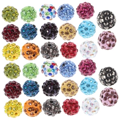 SOIMISS 50 Stück Ab Strass Spacer Perlen aus Polymer Clay Bunte Schmuckperlen für DIY Armband Halskette Robust Handgefertigte Bastelperlen für Schmuckherstellung und Dekoration SOIMISS 50 Stück Ab Strass Spacer Perlen aus Polymer Clay Bunte Schmuckperlen für DIY Armband Halskette Robust Handgefertigte Bastelperlen für Schmuckherstellung und Dekoration von SOIMISS