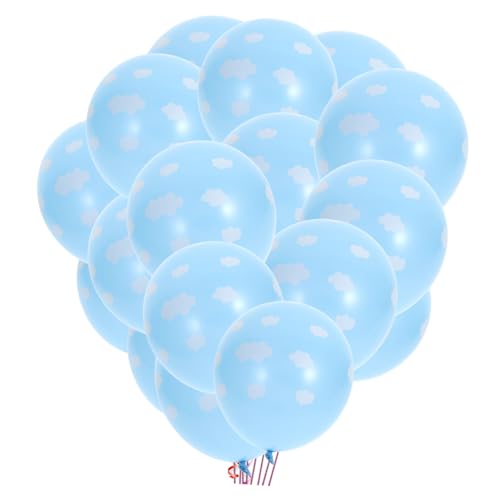 SOIMISS 50 Stück Blauer himmel wolken ballon Geburtstag Luftballons Pastell Wolke sieben Dekorationen Luftballons mit Wolken Partyzubehör Luftballons Latexballons Wolkenballons von SOIMISS
