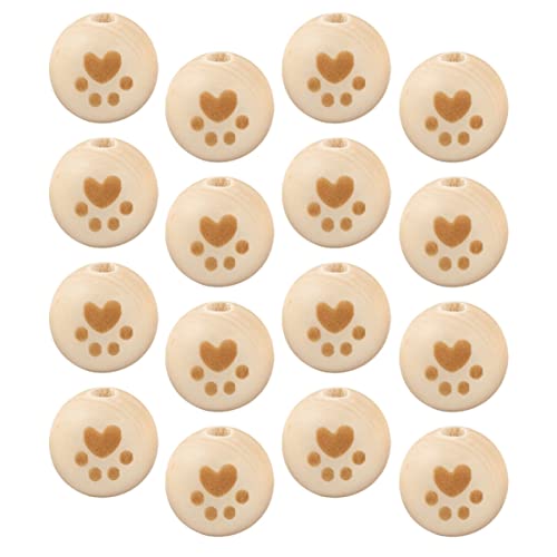 SOIMISS 50 Stück DIY Holzperlen Handgefertigte Holzperlen für Bastelzubehör für Schmuck und Kreative Projekte für Junge Mädchen und DIY Enthusiasten von SOIMISS