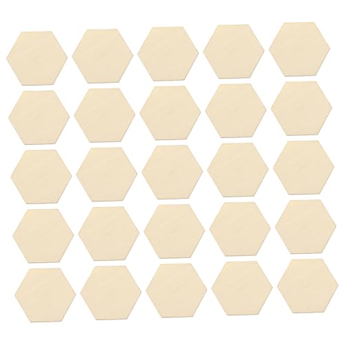 SOIMISS 50 Stück Dekorationen Aus Holzspänen Scheiben Hexagon Sechseckig Wabenornamente Weihnachten Marine Hängend Herzstück Tischdekoration Sechseckformen Handwerksdekorationen Bambus von SOIMISS