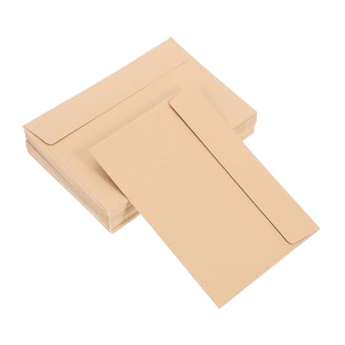 SOIMISS 50 Stück Dicke Kraftpapier Kartenumschläge Selbstklebend Stabile Briefumschläge für Einladungen Postkarten Hochzeit Babyparty Vielseitig Einsetzbar Naturfarben von SOIMISS