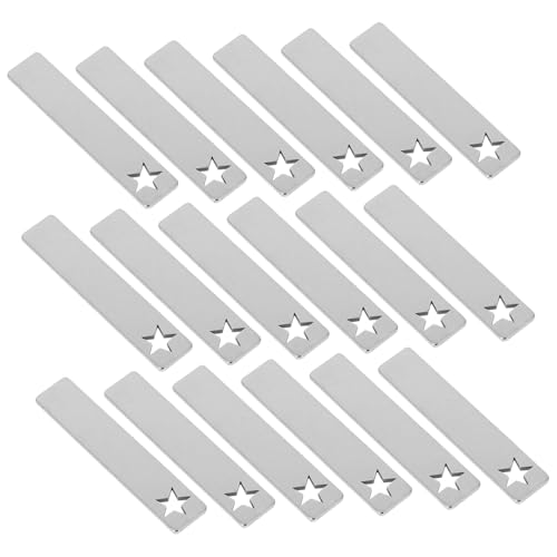 SOIMISS 50 Stück Edelstahl Rechteckige Gravurplatten Blanko Metall Anhänger für DIY Gravuren Haustiermarken Schlüsselanhänger und Industrieetiketten Robust Kratzfest SOIMISS 50 Stück Edelstahl Rechteckige Gravurplatten Blanko Metall Anhänger für DIY Gravuren Haustiermarken Schlüsselanhänger und Industrieetiketten Robust Kratzfest von SOIMISS