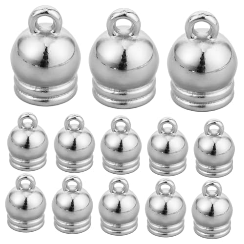 SOIMISS 50 Stück Elektroplattierte Tassel Caps Schmuck Endkappen Kordelverschluss für DIY Schmuckherstellung Modische Quasten Abschlusskappen Innendurchmesser Vielseitig für Armbänder von SOIMISS