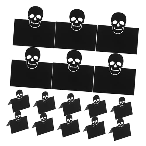 SOIMISS 50 Stück Halloween Sitzplatzkarten mit Schädelmotiv Zeltstil Tischdekoration Platzkarten Wiederverwendbare Robuste Perlmutt Papier Namenskarten für Party Empfang Buffet und Dinner SOIMISS 50 Stück Halloween Sitzplatzkarten mit Schädelmotiv Zeltstil Tischdekoration Platzkarten Wiederverwendbare Robuste Perlmutt Papier Namenskarten für Party Empfang Buffet und Dinner von SOIMISS