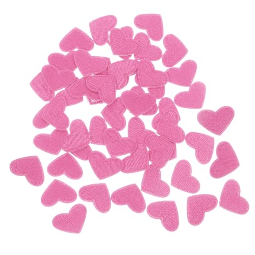 SOIMISS 50 Stück Herzförmige Bestickte Bügel Nähbare Applikationen Süße Stoffaufnäher für Kleidung Jacken Schuhe Rucksäcke und DIY Reparatur Langlebige Herz Flicken zum Aufbügeln von SOIMISS