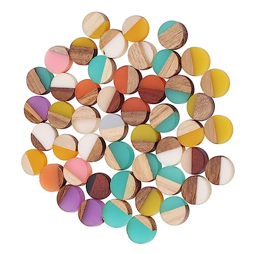 SOIMISS 50 Stück Holz Rohlinge mit Harz Runde Geometrische Cabochons für Schmuckherstellung für Ohrringe Armbänder und Schlüsselanhänger SOIMISS 50 Stück Holz Rohlinge mit Harz Runde Geometrische Cabochons für Schmuckherstellung für Ohrringe Armbänder und Schlüsselanhänger von SOIMISS
